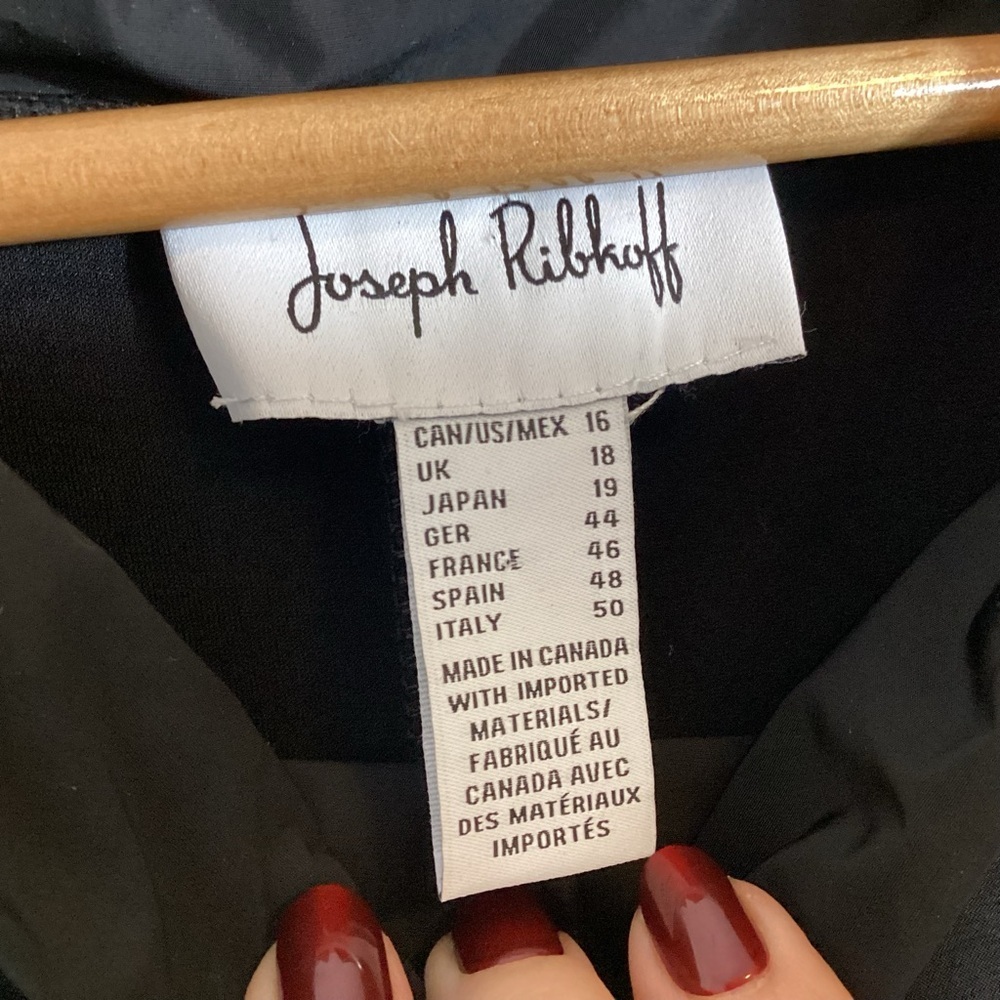 Joseph Ribkoff Lagenlook Black Dress Style 233110 Size 16 - Picture 15 of 16